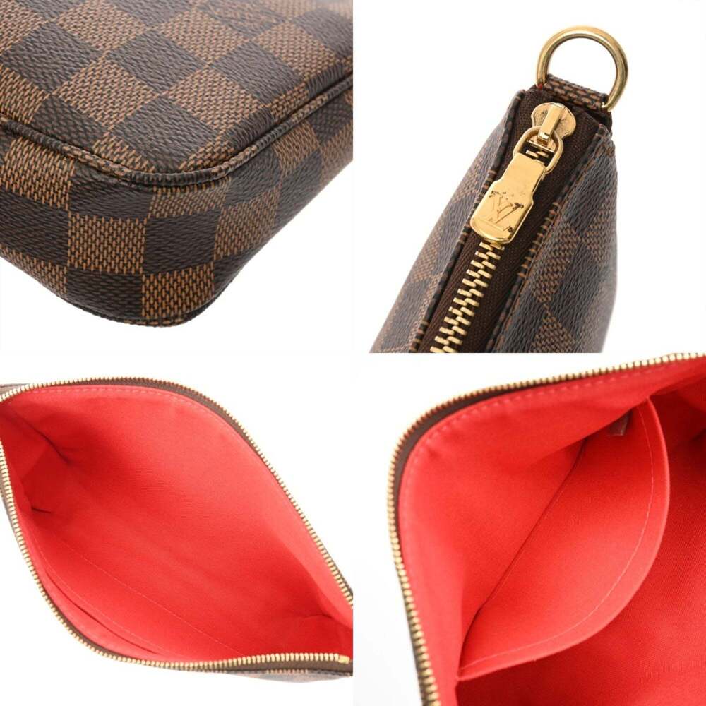 LOUIS VUITTON Authentic Brown Damier Canvas Pochette Pouch - Picture 10 of 11